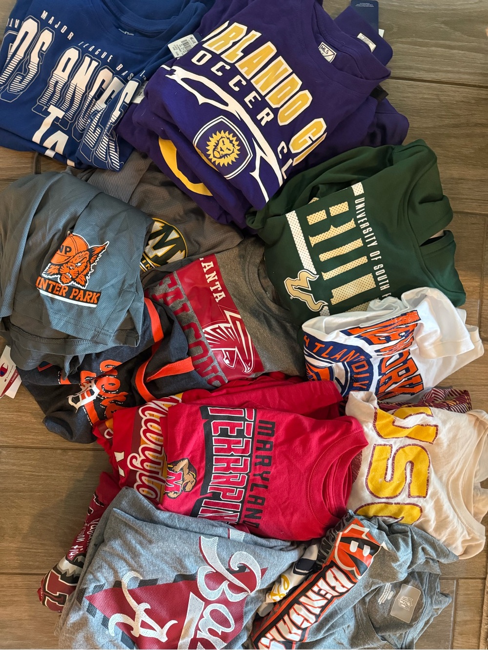 Mixed sports team lot, adults and kids. 35 piece lot